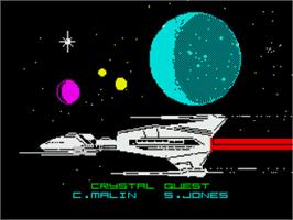 Title screen of Crystal Quest on the Sinclair ZX Spectrum.