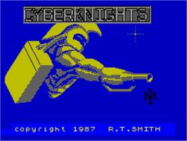 Title screen of Cyber Knights on the Sinclair ZX Spectrum.