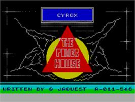Title screen of Cyrox on the Sinclair ZX Spectrum.