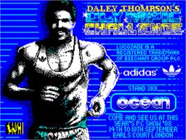 Title screen of Daley Thompson's Olympic Challenge on the Sinclair ZX Spectrum.