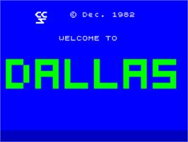 Title screen of Dallas on the Sinclair ZX Spectrum.