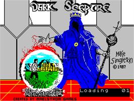 Title screen of Dark Sceptre on the Sinclair ZX Spectrum.