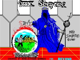 Title screen of Dark Sceptre on the Sinclair ZX Spectrum.