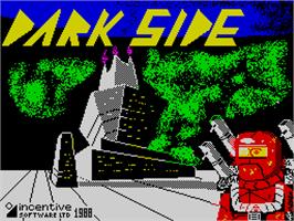 Title screen of Dark Side on the Sinclair ZX Spectrum.
