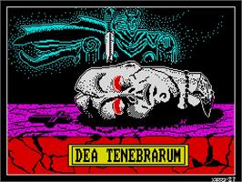 Title screen of Dea Tenebrarum on the Sinclair ZX Spectrum.