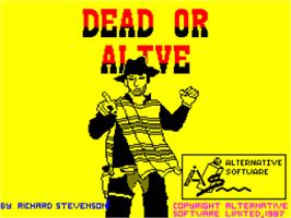 Title screen of Dead Or Alive on the Sinclair ZX Spectrum.