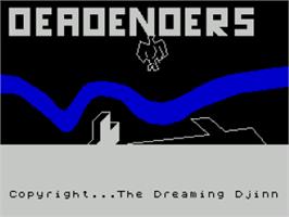 Title screen of Deadenders on the Sinclair ZX Spectrum.