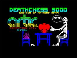 Title screen of Death Chess 5000 on the Sinclair ZX Spectrum.