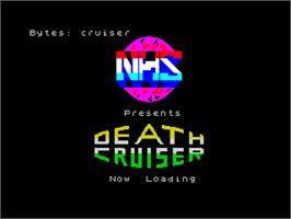 Title screen of Death Cruiser on the Sinclair ZX Spectrum.