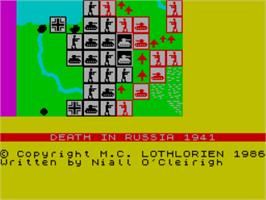 Title screen of Death In Russia 1941 on the Sinclair ZX Spectrum.
