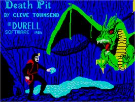 Title screen of Death Pit on the Sinclair ZX Spectrum.