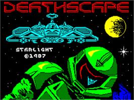 Title screen of Deathscape on the Sinclair ZX Spectrum.