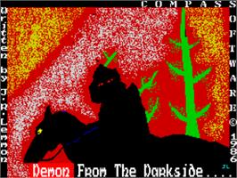Title screen of Demon From The Darkside on the Sinclair ZX Spectrum.