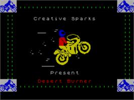 Title screen of Desert Burner on the Sinclair ZX Spectrum.