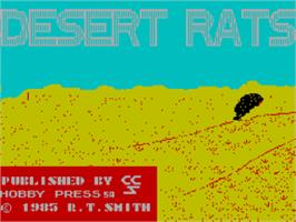 Title screen of Desert Rats on the Sinclair ZX Spectrum.