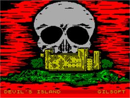 Title screen of Devil's Island on the Sinclair ZX Spectrum.