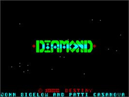 Title screen of Diamond on the Sinclair ZX Spectrum.