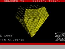 Title screen of Diamond Trail on the Sinclair ZX Spectrum.