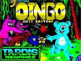 Title screen of Dingo on the Sinclair ZX Spectrum.