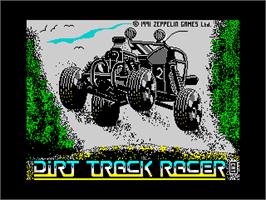 Title screen of Dirt Track Racer on the Sinclair ZX Spectrum.