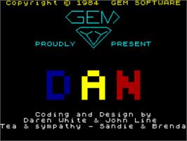 Title screen of Disco Dan on the Sinclair ZX Spectrum.