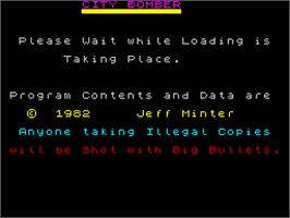 Title screen of Dive Bomber on the Sinclair ZX Spectrum.