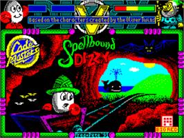 Title screen of Dizzy 5 - Spellbound Dizzy on the Sinclair ZX Spectrum.