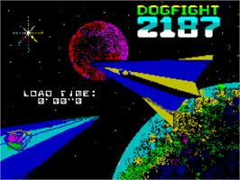 Title screen of Dogfight 2187 on the Sinclair ZX Spectrum.
