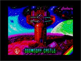 Title screen of Doomsday Castle on the Sinclair ZX Spectrum.