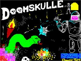 Title screen of Doomskulle on the Sinclair ZX Spectrum.