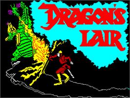 Title screen of Dragon's Lair on the Sinclair ZX Spectrum.