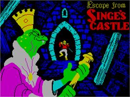 Title screen of Dragon's Lair II: Escape from Singe's Castle on the Sinclair ZX Spectrum.