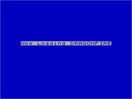 Title screen of Dragonfire on the Sinclair ZX Spectrum.