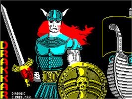 Title screen of Drakkar on the Sinclair ZX Spectrum.