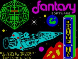 Title screen of Drive-in, The on the Sinclair ZX Spectrum.