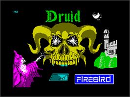 Title screen of Druid on the Sinclair ZX Spectrum.
