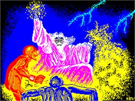 Title screen of Druid II: Enlightenment on the Sinclair ZX Spectrum.