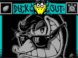 Title screen of Duck Out! on the Sinclair ZX Spectrum.