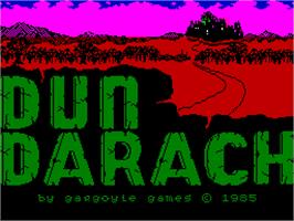 Title screen of Dun Darach on the Sinclair ZX Spectrum.