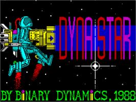 Title screen of Dyna Star on the Sinclair ZX Spectrum.