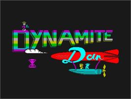 Title screen of Dynamite Dan on the Sinclair ZX Spectrum.