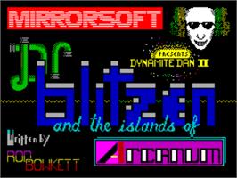 Title screen of Dynamite Dan 2 on the Sinclair ZX Spectrum.