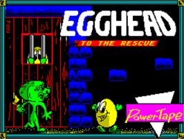 Title screen of Egghead To The Rescue on the Sinclair ZX Spectrum.