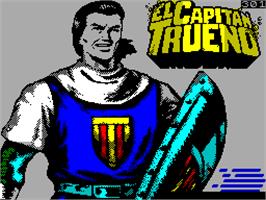 Title screen of El Capitán Trueno on the Sinclair ZX Spectrum.