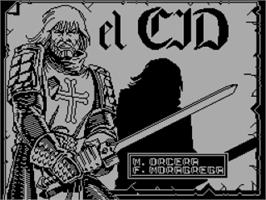 Title screen of El Cid on the Sinclair ZX Spectrum.