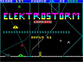 Title screen of Elektro Storm on the Sinclair ZX Spectrum.