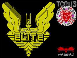 Title screen of Elite on the Sinclair ZX Spectrum.