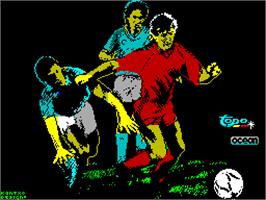 Title screen of Emilio Butragueño Fútbol on the Sinclair ZX Spectrum.