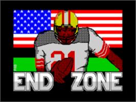 Title screen of Endzone on the Sinclair ZX Spectrum.