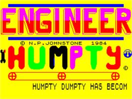 Title screen of Engineer Humpty on the Sinclair ZX Spectrum.